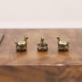 RillyRellow Hinge Head Chicken, Hinge Decorative Topper, Miniature Magnetic Figurine Door Decor, Whimsical Quirky Home Decor, Animal Lover Gift, Cute Chicken Decor (3 per Set)