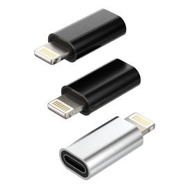 3Pack USB C Female to Lightning Male Adapter, Fast Charging, Reliable, Safety, Premium Material, 1 Year Warranty