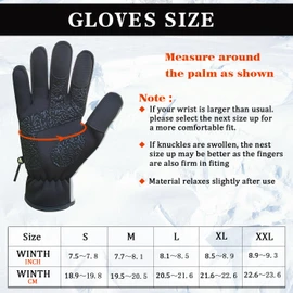 Drasry Neoprene Ice Fishing Gloves Touchscreen 3 Cut Fingers Warm Cold Weather Suitable for Men and Women Fly Fishing Photography Motorcycle Running Shooting (Gray/Black S)