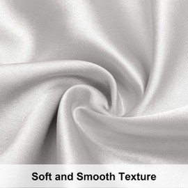 NTBAY 12 Pack Satin Standard Pillowcases for Hair and Skin, Luxurious and Silky Pillow Cases with Envelope Closure, 20 x 26 Inches, Silver Grey