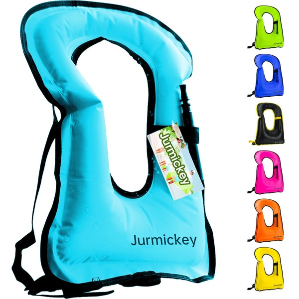 Inflatable Snorkel Vest Adults, Portable Snorkel Jacket, Buoyancy Vest for