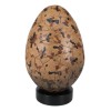 Ebros Gift Prehistoric Speckled Dragon Egg Fossil Statue With Base