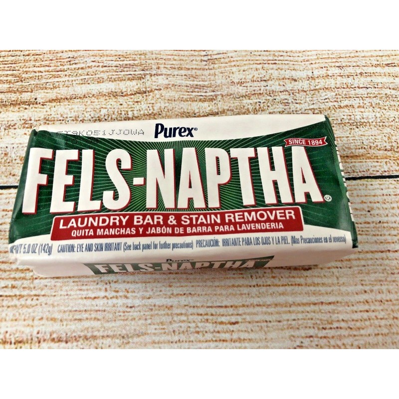 Fels-Naptha Laundry Soap Pack of TWO BARS Stain Remover Poison