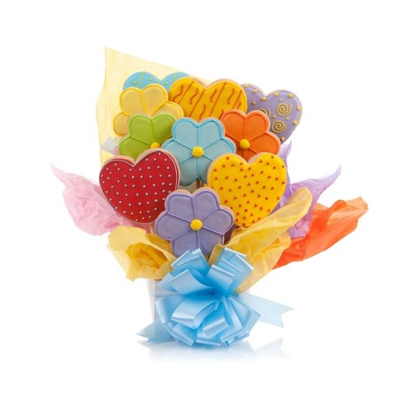 Mother's Day Cookie Bouquets (Daisies and Hearts, Set of 5)