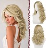 Dirty Blonde Wigs for Women Long Wavy Layered Wig with