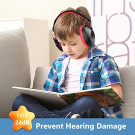 ProCase Kids Noise Cancelling Headphones, Kids Ear Protection Noise Canceling Earmuffs, Hearing Protection Noise Reduction for Autism Toddler Children for Autism Toddler Children -Black