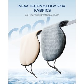 Sleep Mask with Adjustable Ear Loops [2 Packs], Cool Warm Two-Sided Fabric Eye Mask for Sleeping, Work for Side and Back Sleepers, Sleep Masks for Women Men, Sleeping Mask Help You Get to Sleep, Yoga