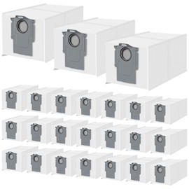 24 Pack Qrevo Dust Bags for Roborock QV 35A/Saros 10R/Qrevo S/Qrevo Pro/Qrevo Plus/Qrevo Master/Qrevo Slim/Qrevo Curv/Qrevo Edge/S8 MaxV Ultra Robot Vacuum, 3L Large Capacity Replacement Dust Bag