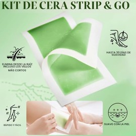 Kit De Tiras De Cera Para Depilar, Depilación Para Rostro, Piernas, Brazos Y Zona Íntima, Fórmula Suave De Cera Fría Para Piel Sensible, 40 Tiras Depi
