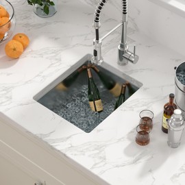 13 Bar Sink Undermount - Sarlai 13"x15" Undermount Sink Single Bowl 16 Gauge Stainless Steel 9 Inch Deep Bar Prep Sink Small Kitchen Sink