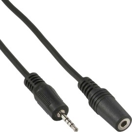 InLine® 0.2m 4Pin 2.5mm Male to 4pin 3.5mm Female Audio Adaptor Cable