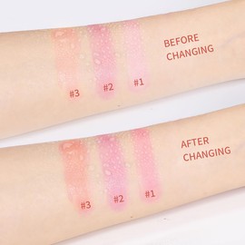 QBPPSSRY Blush pH Tinted Moisture Stick, Multi-Use Cream Blush Stick, Natural Nude Makeup for Cheeks, Eyes and Lips, Waterproof Natural Nude Makeup, Suitable for All Skin (1# Shy Pink)