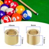Micro Traders 10PCS Threaded Snooker Pool Cue Ferrules for Stick