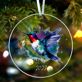 Christmas Tree Ornaments Decorations, Bird Christmas Ornament 2024, Bird Ornaments for Christmas Tree, Acrylic Christmas Hanging Ornaments Pendant, Holiday Present Idea for Women(Bird)