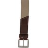 HC Men's Premium Leather Belt with Fabric Insert, dark brown
