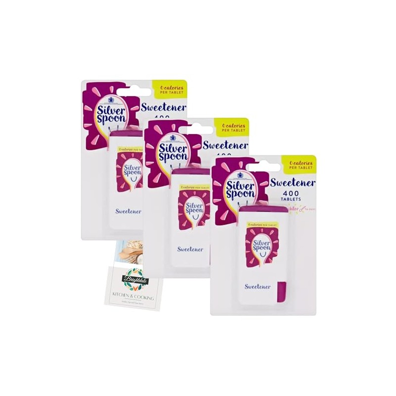 Sweetener Tablet Bundle with Silver Spoon Sweetener Tablet 3 Pack