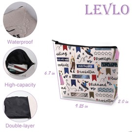 LEVLO Broadway Music Theater Enthusiast Present The World Will Know Cosmetic Bag Birthday Party Makeup Bag, seizetheday, Daily