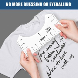 Tshirt Ruler Guide for Vinyl Alignment - Tee Shirt Centering Designs Alignment Tool, T-Shirt Measurement Ruler Graphics Placement, Sublimation Blanks Accessories for Cricut Heat Press Screen Printing