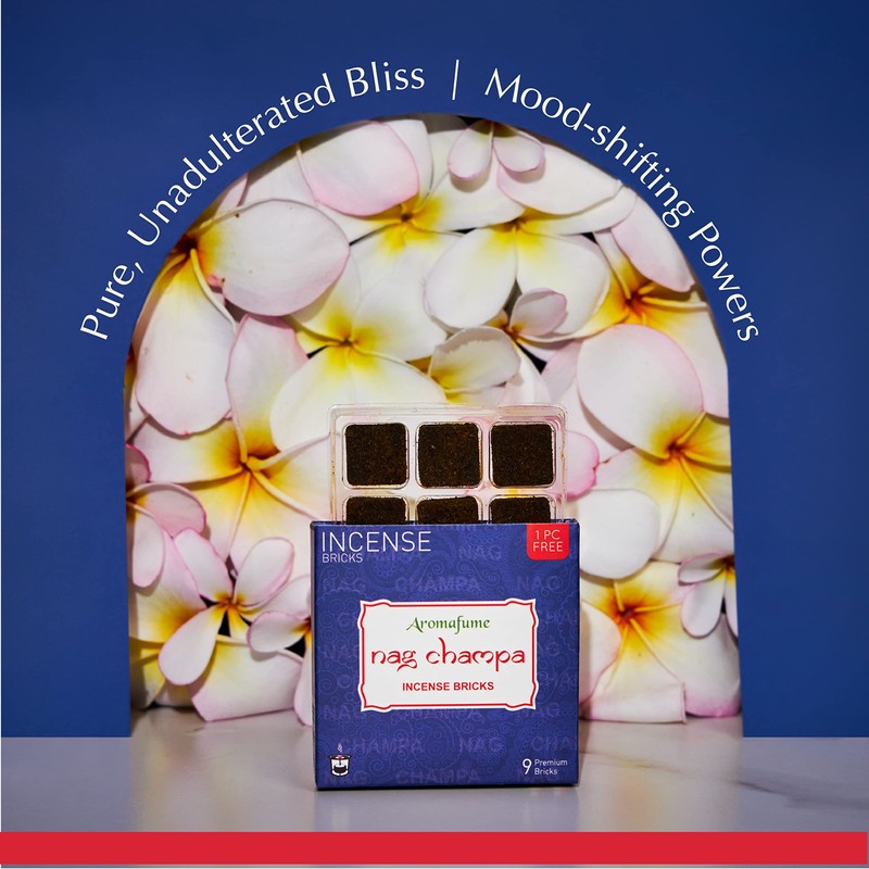Nag Champa Incense Bricks Refill Pack (3 x 9 Bricks)