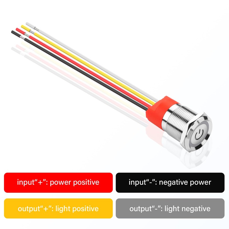 SinLoon 19 mm Touch Switch 0.74 Inch LED - Latching