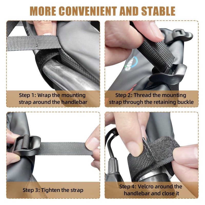 GAWAF Upgrade Motorcycle Handlebar Bag, Universal Waterproof Motorcycle Tool Bag,
