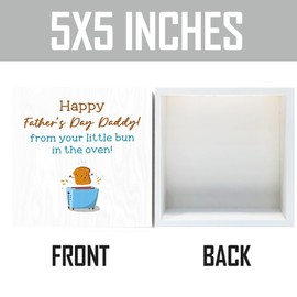 Funny Gifts for Fathers Day from Pregnant Wife Perfect New Father Dad Gifts Pregnancy Announcement Gifts First Gifts for Fathers Day for New Dad 5 x 5 Inches