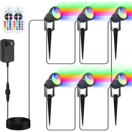 VOLISUN Spotlights Low Voltage Landscape ligths with Transformer Outdoor Uplights 6pack