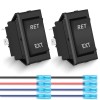 Nilight RET EXT Reverse Polarity Toggle Switches 2PCS On Off