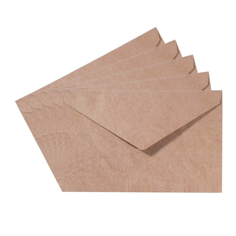 Vaessen Creative Small Rectangular Florence Envelopes for Greeting Cards, Kraft,