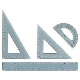 Westcott Measuring Tool Set with Ruler, Triangles and Protractor