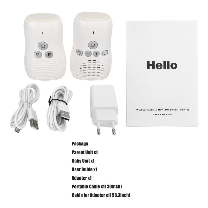 2.4GHz Wireless Audio Baby Monitor Two Way Intercom Baby Care