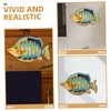 Ipetboom 2Pcs Metal Fish Wall Decor Vibrant Iron Fish Wall