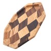 Grid Pattern Wood Plate Fruit Dishes Holder Tea Tray Dessert