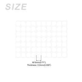 METALLIXITY 70 Pcs Per Sheet Screw Hole Cover Sticker (Diameter 18mm) PVC Shelf Pin Seal Cap Waterproof- For Cupboard, Closet, Furniture, White