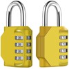 Diyife Combination Padlock, [2 Pack] 4 Digit Lock Combination, Padlock