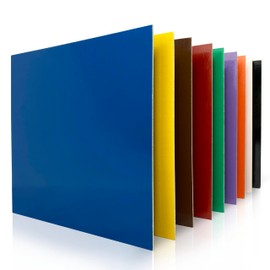Maker Boards Colors Line of Double Sided Painted 1/8" Basswood Plywood Sheets, 12x12 inches, 1/16th and 1/8th Thickness, 17 Colors Available, Laser Safe, Diode Laser Compatible.