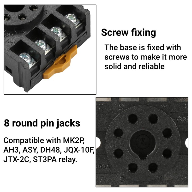 8 Pin Power Timer Relay Socket Base Holder PF083A Socket