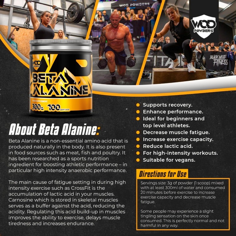 Beta Alanine Powder 300g - Unflavoured Beta Alanine for Functional
