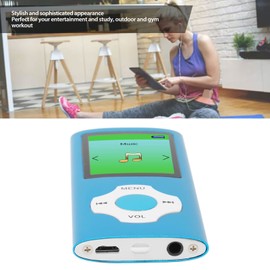 64G MP3 Player, 1.8 Inch Music Player, LCD Screen, Recording FM Radio, Portable MP3 Player for Kids Students (Sky Blue)