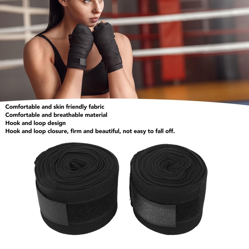 Luqeeg 2pcs Boxing Handwraps Cotton 5m Quick Drying, Semi Elastic