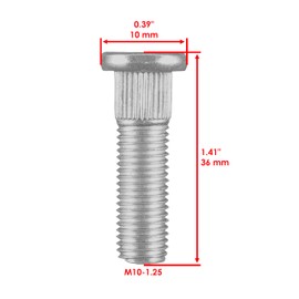 Caltric Rear Wheel Hub Stud Bolt Compatible with Honda Rancher 420 TRX420TE1 TRX420TM1 2014-2023 QTY8