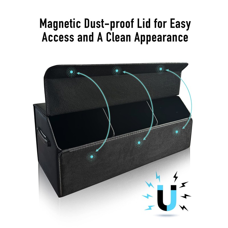 Fyzeoty Car Organizers for Trunk for Suv Sedan, Leather Storage
