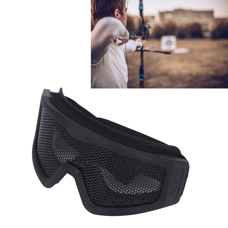Safety Goggles Breathable Shock Resistant Iron Mesh Patterned Wind Sand