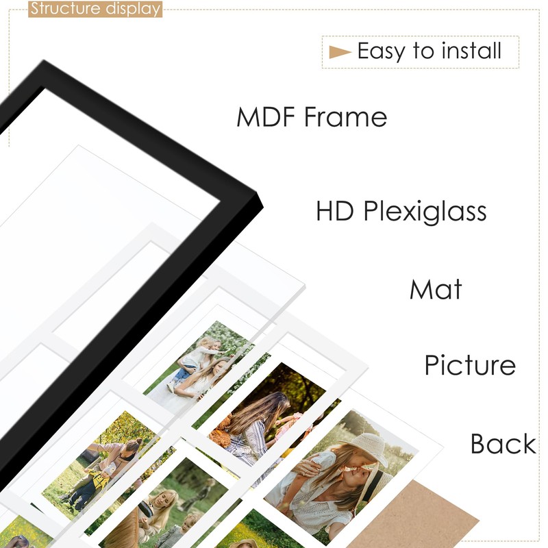 DUENPY 13x19 Collage Picture Frame 4x6 Picture Frames Collage Wall