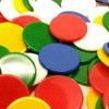 Plastic Counters, 22mm, 5 Colour Mix (Red, Yellow, White, Blue
