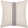 Market Place Gray Grain Sack Ticking Stripe Pillow Cover, 20"