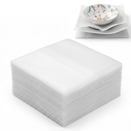 12"x12" Foam Wrap Sheets for Packing, 50 Pack Dish Packing Supplies for Moving Cushion Foam Pouches Cushioning Foams Protective Moving Supplies for Dishes, Glassware, China and Fragile Items