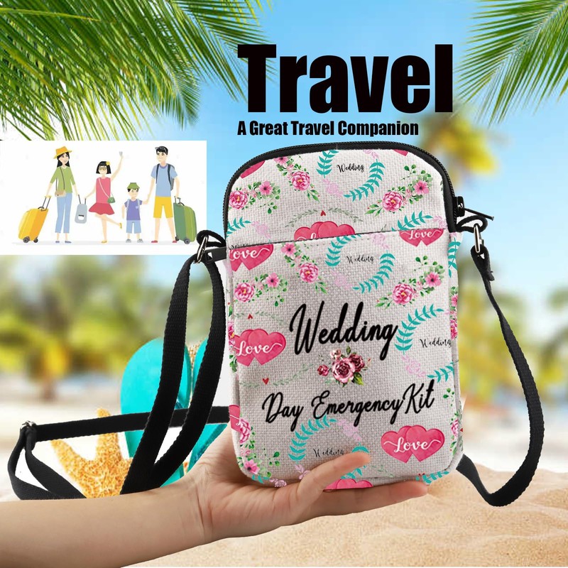 PXTIDY Bride Wedding Day Emergency Kit Crossbody Bag Miss to