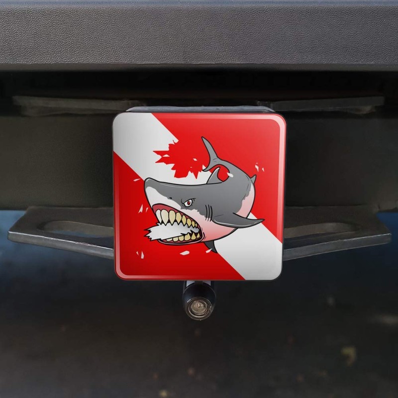 GRAPHICS & MORE Angry Shark Scuba Diving Flag Diver Tow