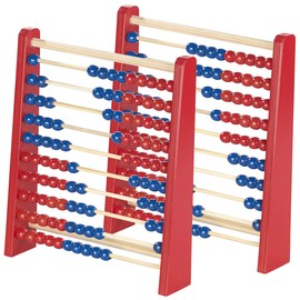 Playtastic Educational Toys: Set of 2 Wooden Sliders with 100 Wooden Beads, 2 Colours (Blue & Red) (Learning Toy, Abacuses Wood, Gift Ideas)